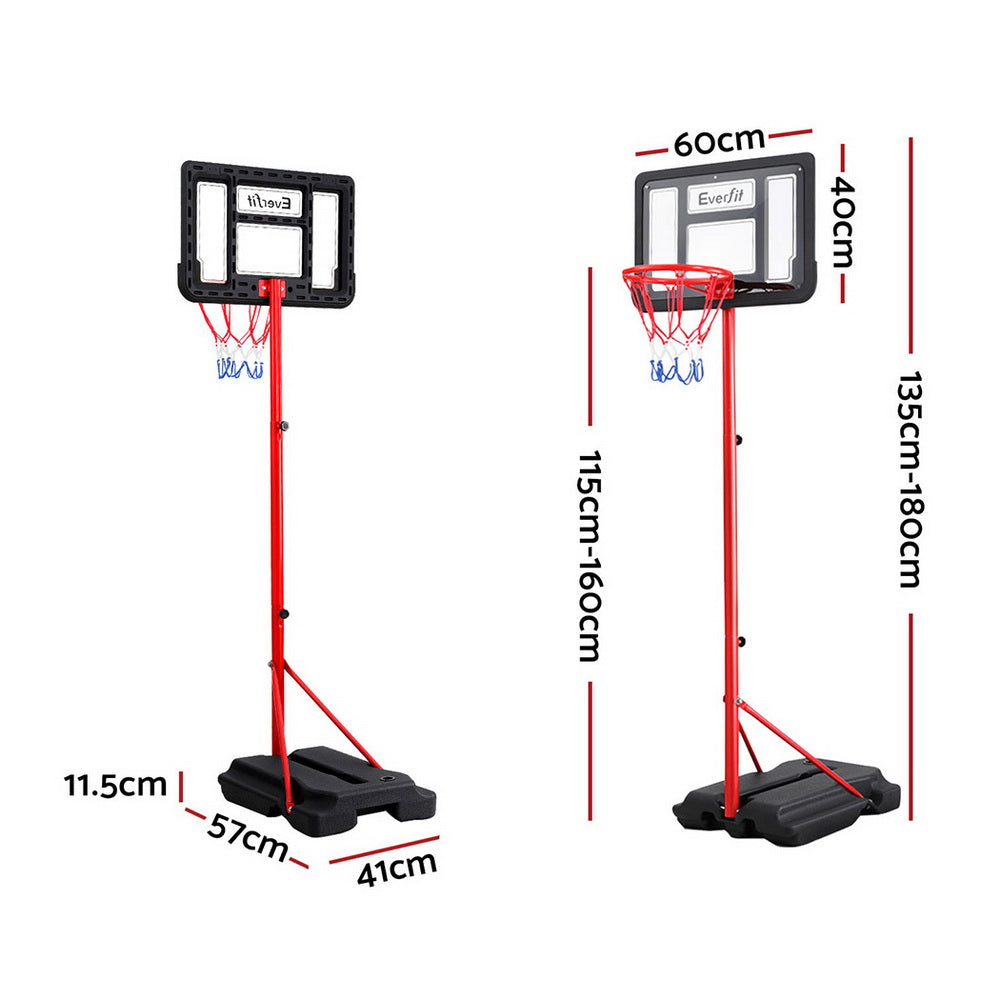 Everfit Portable Kids Basketball Hoop with Stand 1.6m
