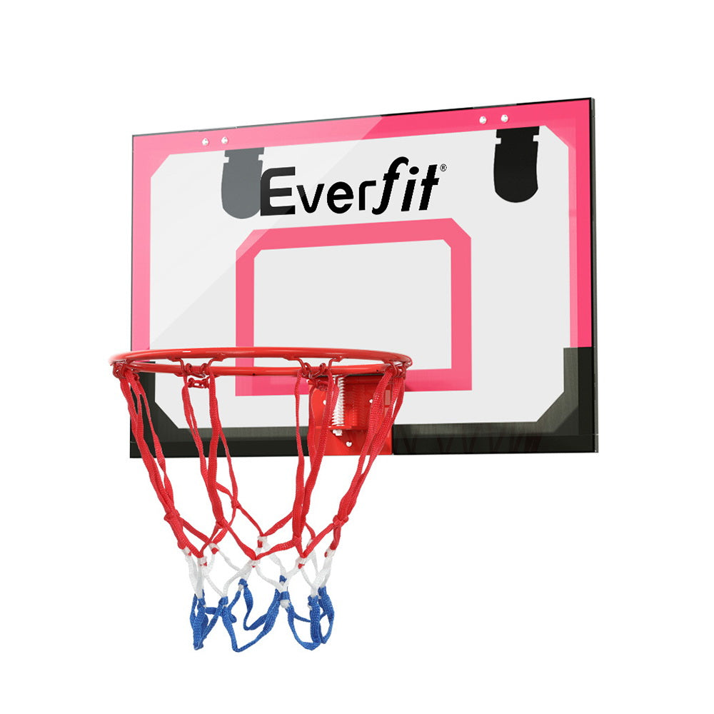 Everfit 23" Wall Mounted Mini Basketball Hoop and Backboard Red