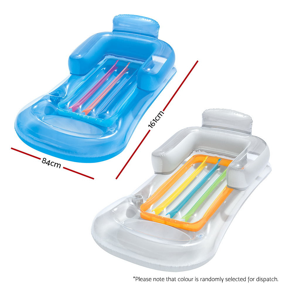 Bestway Inflatable Lounge Seat with Pillow and Cup Holder