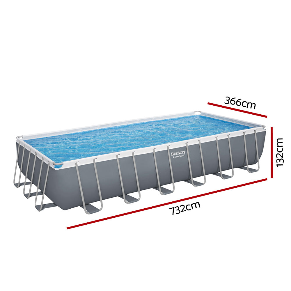 Bestway Swimming Pool 732cm x 366cm x 132cm with Ladder