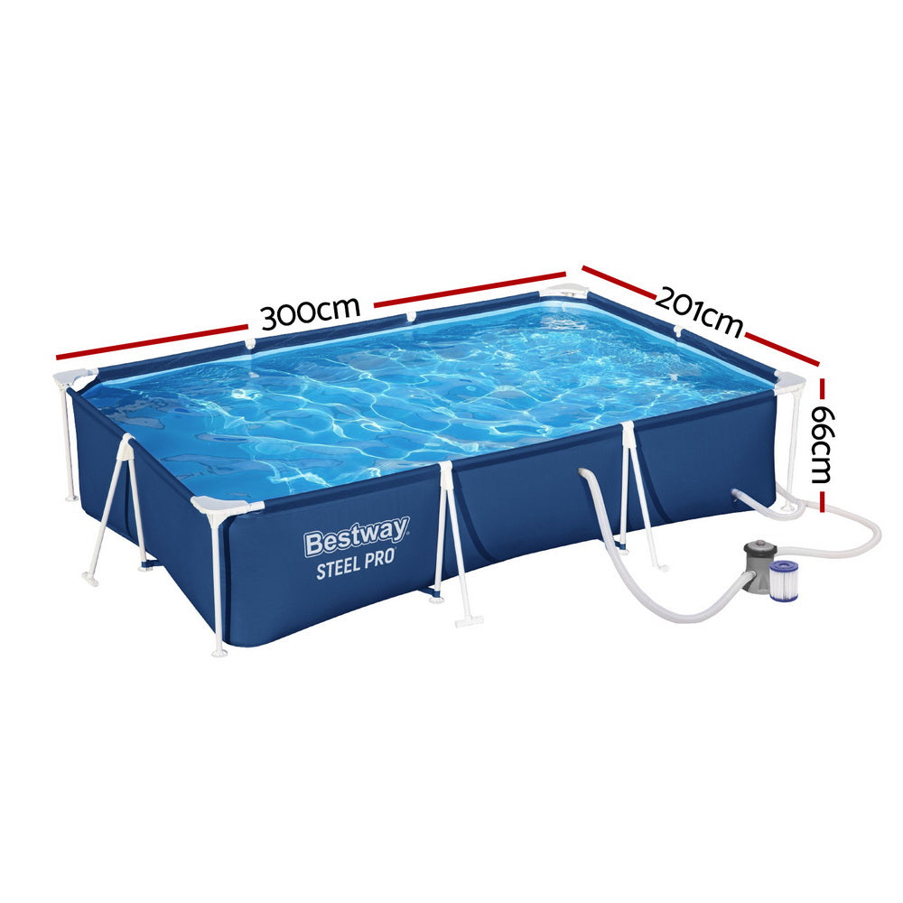 Bestway Swimming Pool 300cm x 201cm x 66cm with Filter Pump