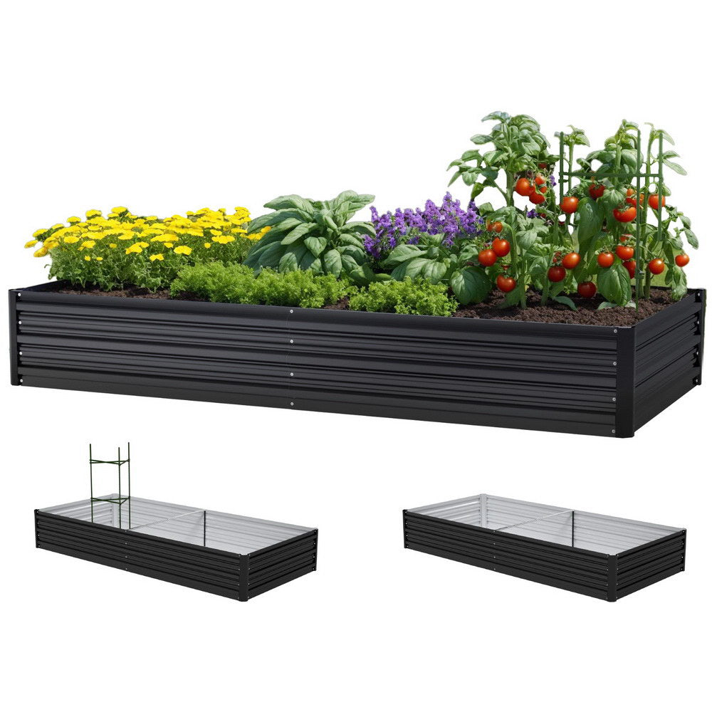 Green Fingers Raised Metal Garden Bed 420cm x 90cm