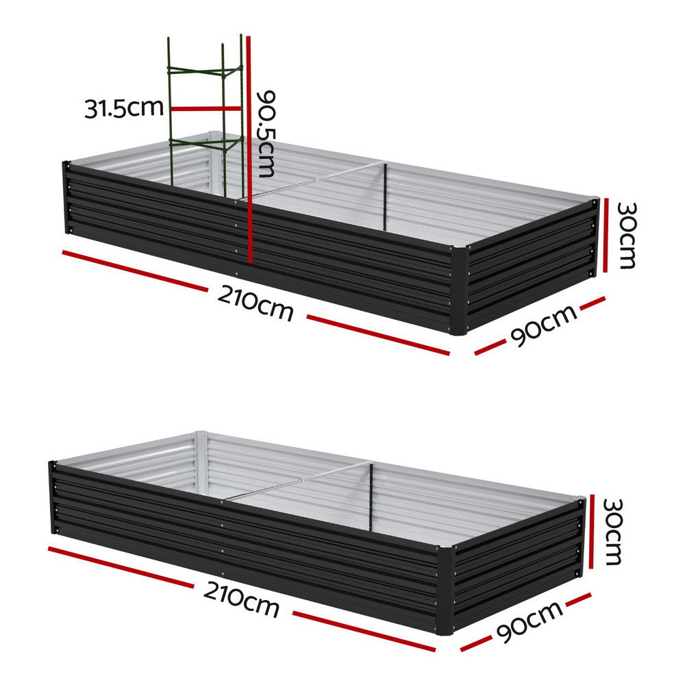 Green Fingers Raised Metal Garden Bed 420cm x 90cm