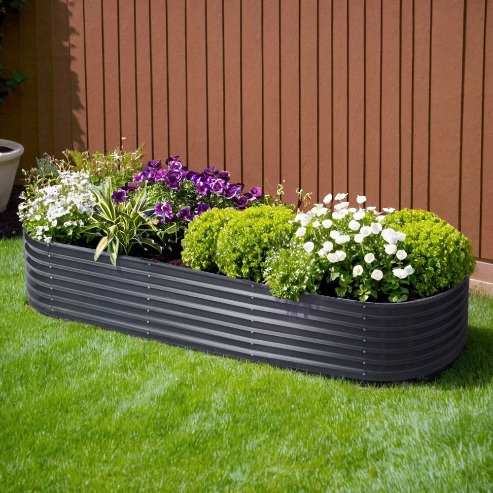 Green Fingers Oval Garden Bed 240cm x 80cm x 42cm