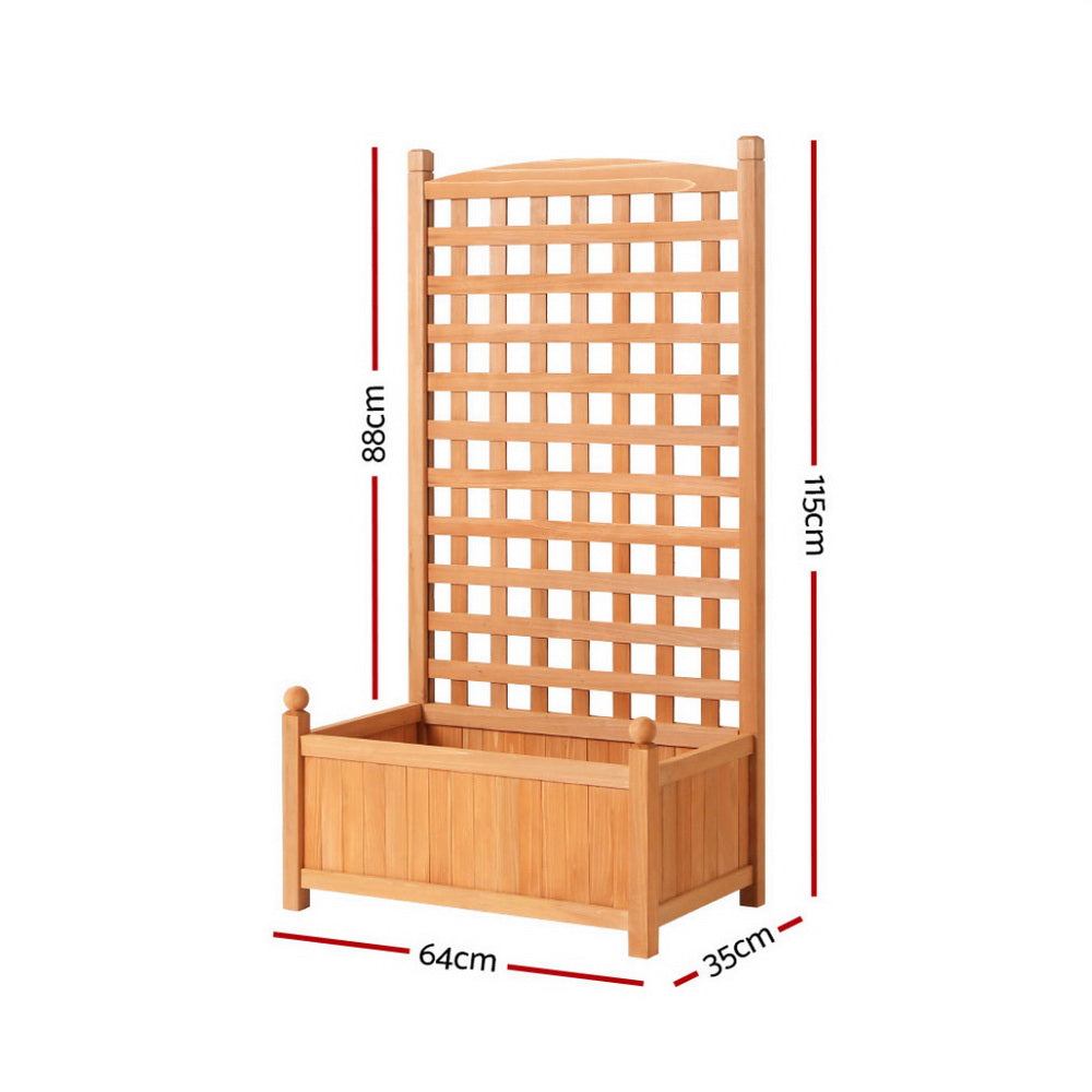 Green Fingers Wooden Garden Bed Trellis 64cm x 35cm x 115cm - 2 Set