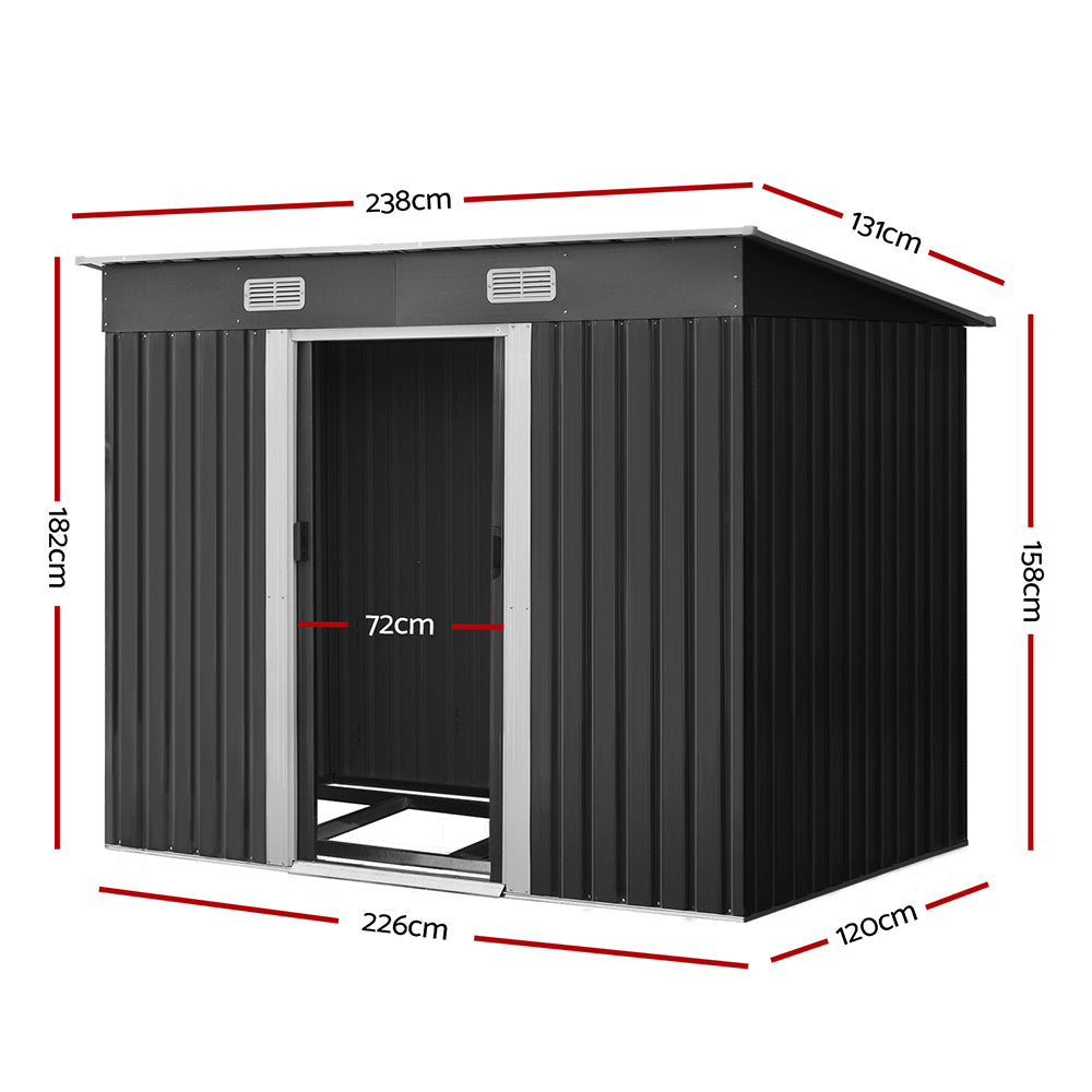 Giantz Garden Shed with Base 2.38m x 1.31m