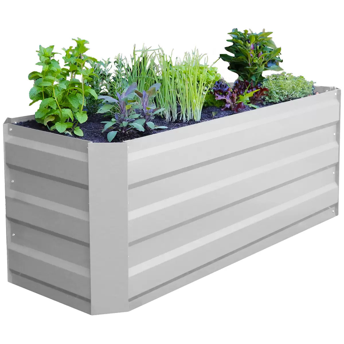 Slimline Garden Bed 120cm x 45cm x 45cm White