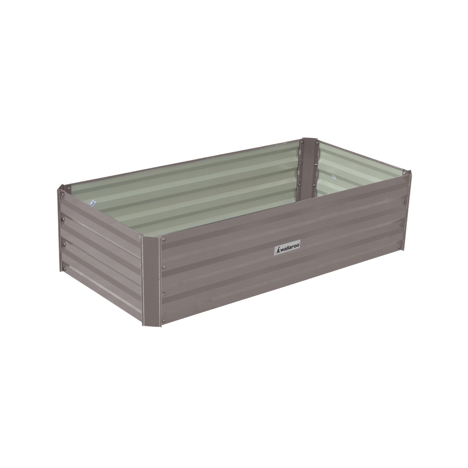 Wallaroo Galvanized Steel Garden Bed 120cm x 60cm x 30cm Grey