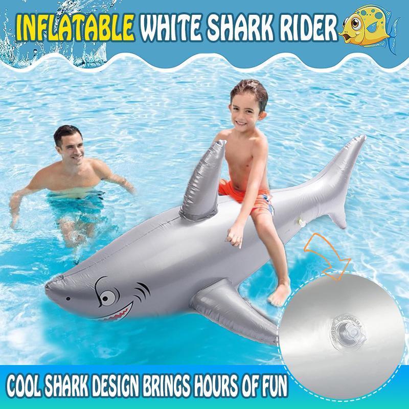 Inflatable Shark Pool Rider Float Toy