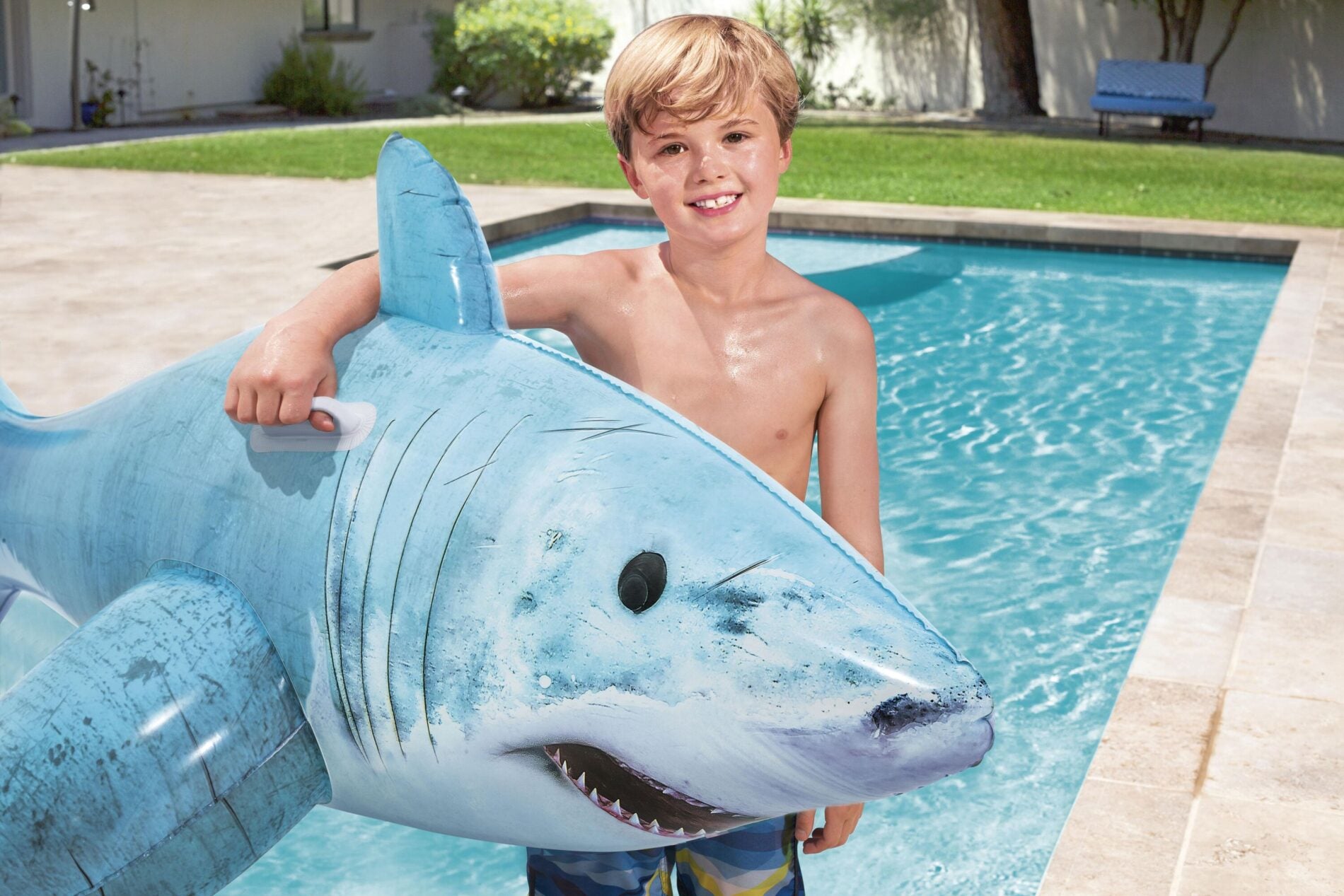 Bestway Shark Inflatable Pool Float 183cm x 102cm
