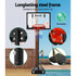 Everfit Portable Basketball Hoop and Adjustable Stand 2.1m Clear