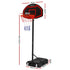 Everfit Portable Basketball Hoop and Adjustable Stand 2.1m Black