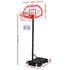 Everfit Portable Basketball Hoop and Adjustable Stand 2.1m White