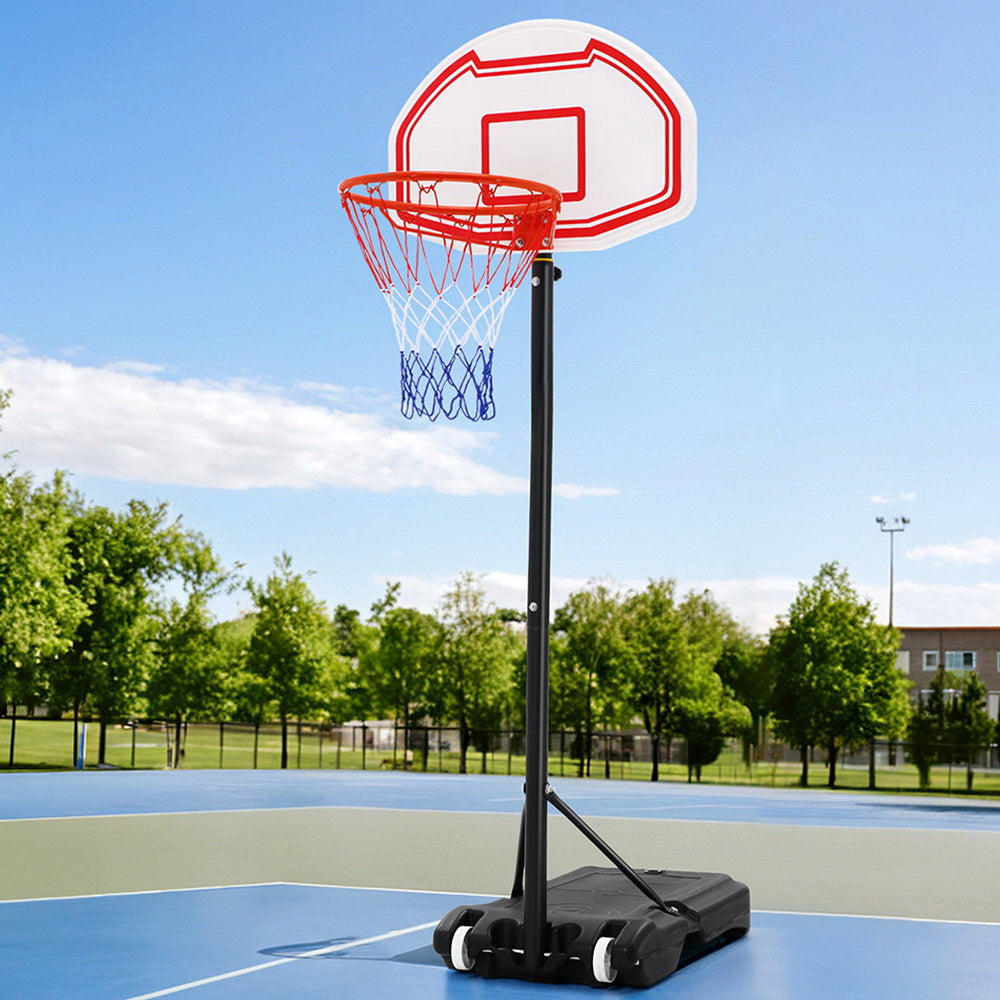 Everfit Portable Basketball Hoop and Adjustable Stand 2.1m White