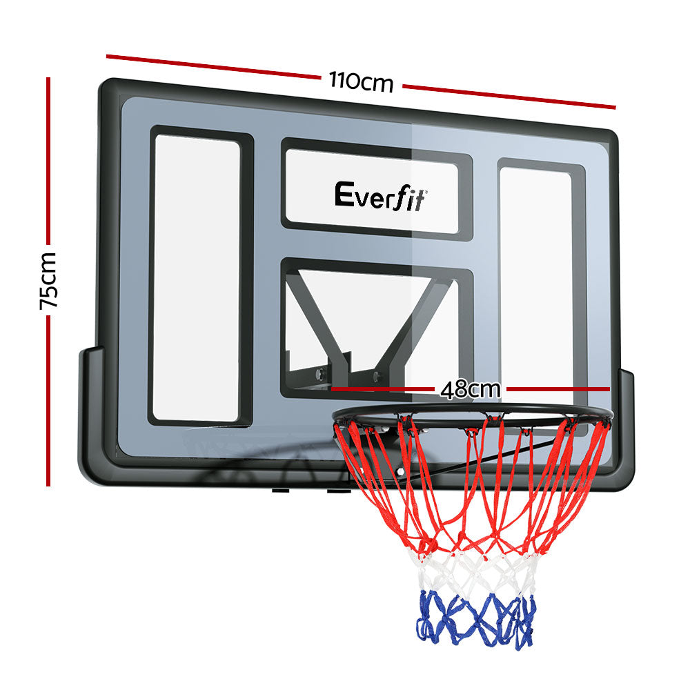 Everfit 45" Professional Wall Mounted Basketball Hoop and Backboard