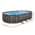 Bestway Swimming Pool 6.1m x 3.66m with Filter Pump, Ladder & Cover