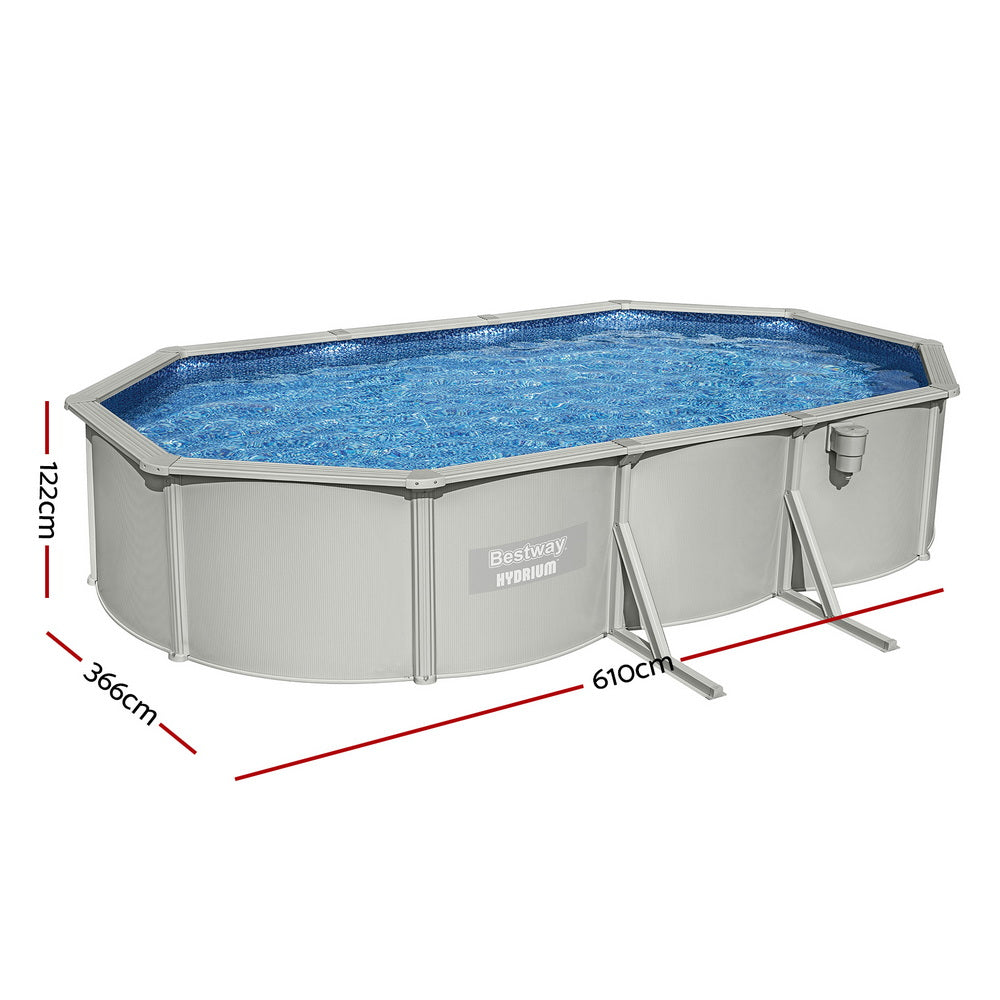 Bestway Steel Frame Swimming Pool 610cm x 366cm with Pump
