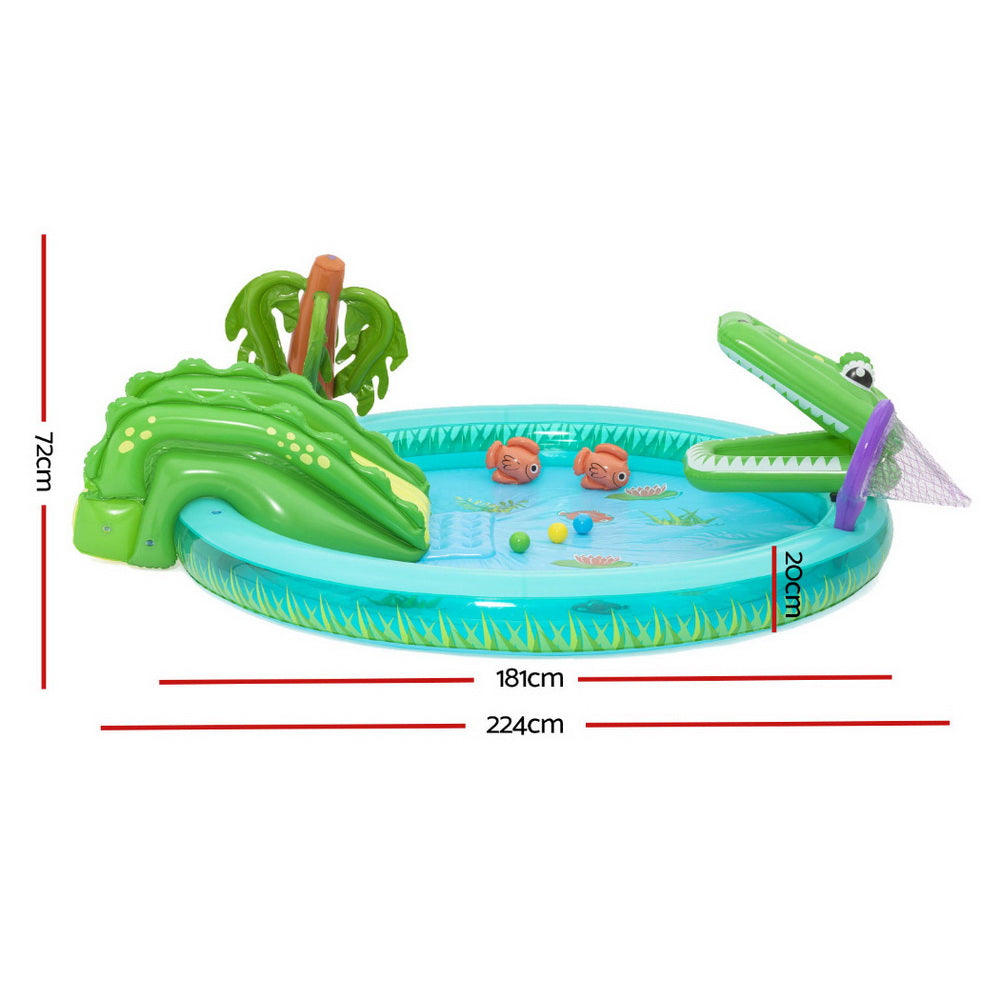 Bestway Kids Inflatable Crocodile Splash Play Pool