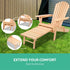 Gardeon Adirondack Outdoor Wooden Sun Lounger Natural