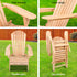 Gardeon Adirondack Outdoor Wooden Sun Lounger Natural