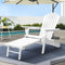 Gardeon Adirondack Outdoor Wooden Sun Lounger White