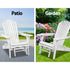 Gardeon Adirondack Outdoor Wooden Sun Lounger White