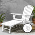 Gardeon Adirondack Outdoor Wooden Sun Lounger White