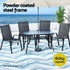 Gardeon 4-Seater Outdoor Table & Chairs Set Mesh Black