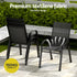Gardeon 4-Seater Outdoor Table & Chairs Set Mesh Black