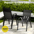Gardeon 6-Seater Outdoor Dining Set Table & Chairs Black