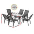 Gardeon 6-Seater Outdoor Dining Set Table & Chairs Grey