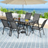 Gardeon 6-Seater Outdoor Dining Set Table & Chairs Grey