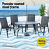 Gardeon 4-Seater Outdoor Dining Set Table & Chairs Black