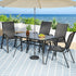 Gardeon 4-Seater Outdoor Dining Set Table & Chairs Black
