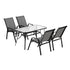 Gardeon 4-Seater Outdoor Dining Set Table & Chairs Grey