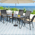 Gardeon 4-Seater Outdoor Dining Set Table & Chairs Grey