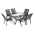 Gardeon 6-Seater Outdoor Table & Chairs Set Grey