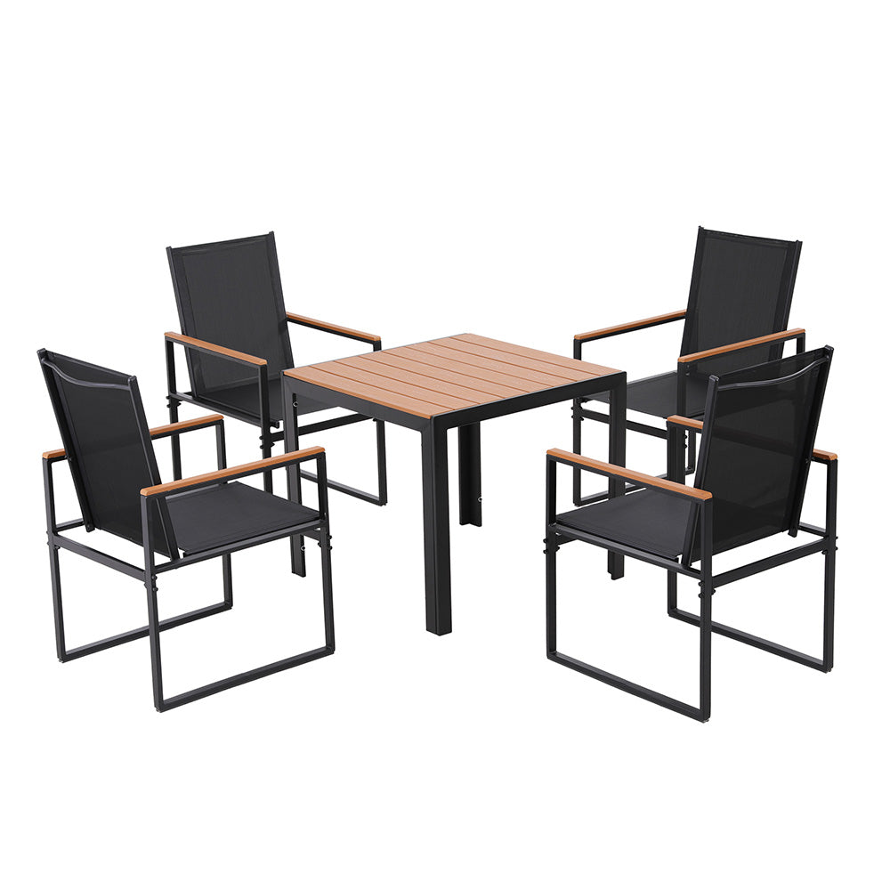 Gardeon 4-Seater Outdoor Dining Table & Chairs Set