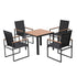 Gardeon 4-Seater Outdoor Dining Table & Chairs Set