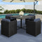 Gardeon 4-Seater Outdoor Wicker Table & Chairs Black