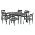 Gardeon 6-Seater Aluminium Outdoor Table & Chairs Black