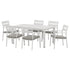 Gardeon 6-Seater Aluminium Outdoor Table & Chairs White
