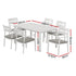Gardeon 6-Seater Aluminium Outdoor Table & Chairs White