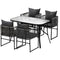 Gardeon 4-Seater Outdoor Table & Chairs Rope Style 120 Black