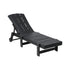 Gardeon Adirondack Sun Lounger Beach Chair with Wheels Black