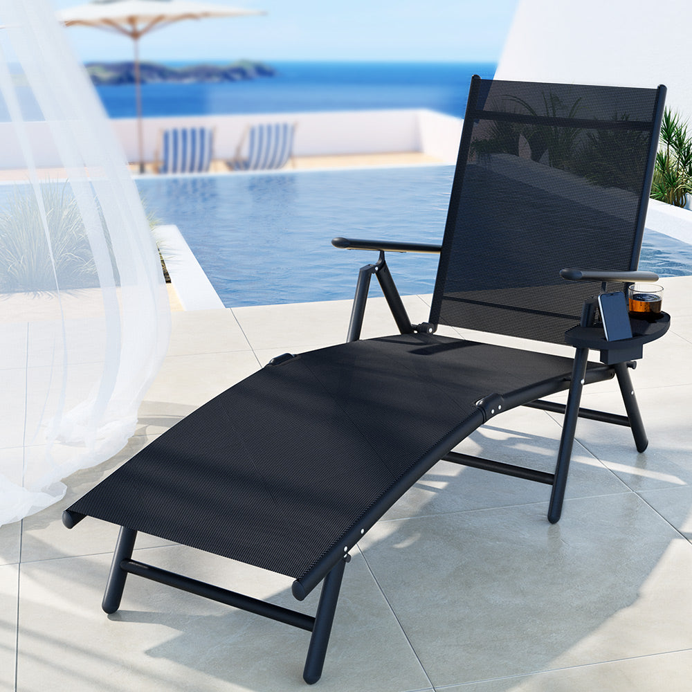 Gardeon Adjustable Aluminium Sun Lounger