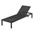 Gardeon Aluminium Sun Lounger with Wheels Black
