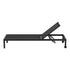 Gardeon Aluminium Sun Lounger with Wheels Black