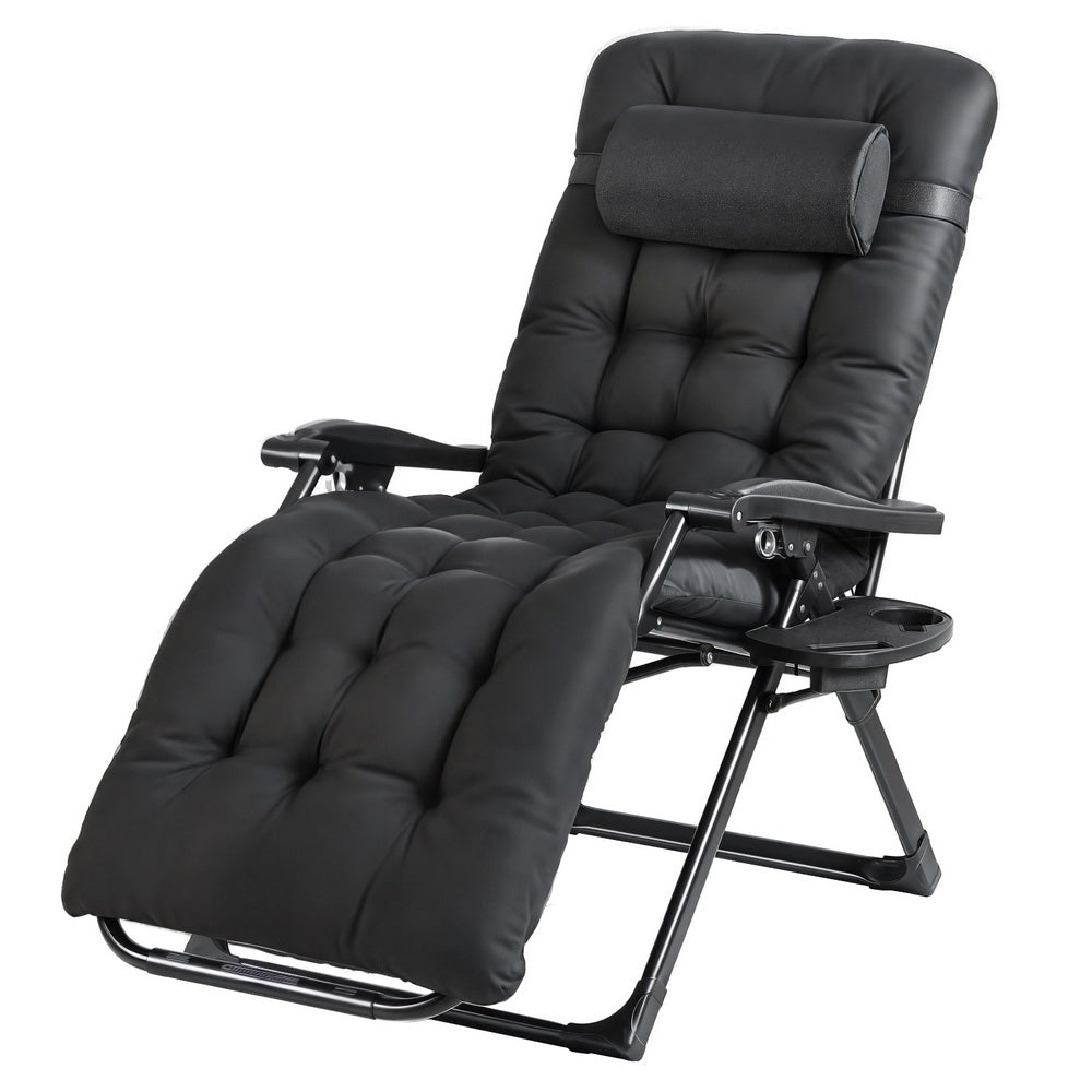 Gardeon Zero Gravity Sun Lounger Black
