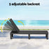 Gardeon Outdoor Adjustable Sun Lounger Black